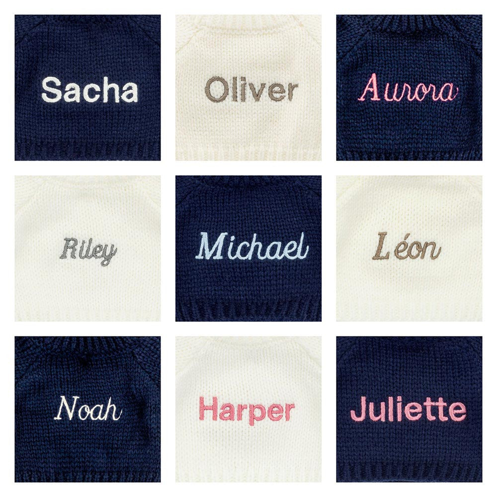 Bashful Luxe Elephant Thuddeus with Personalized Navy Jumper